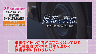 番審委員 意見「脱落の真相　タイヤに奪われた日常」（１） 画像